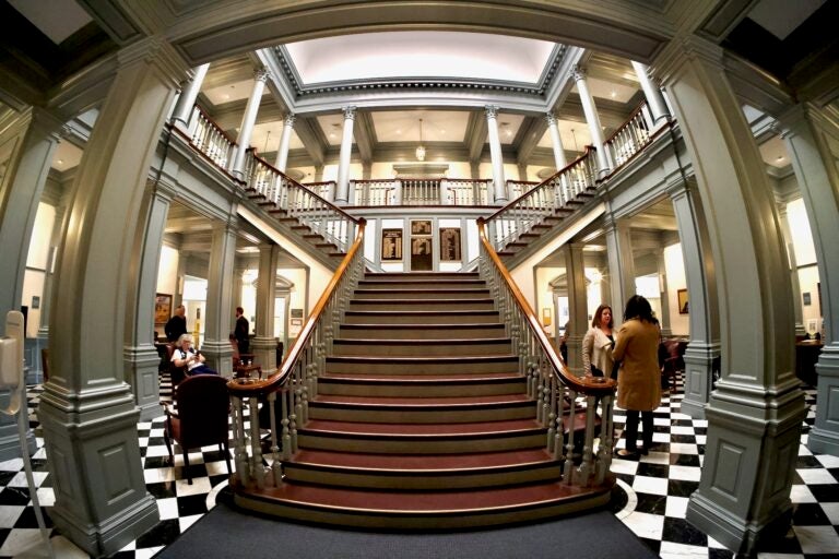 stairs inside Legislative Hall