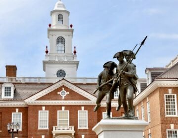 the statue outside Legislative Hall