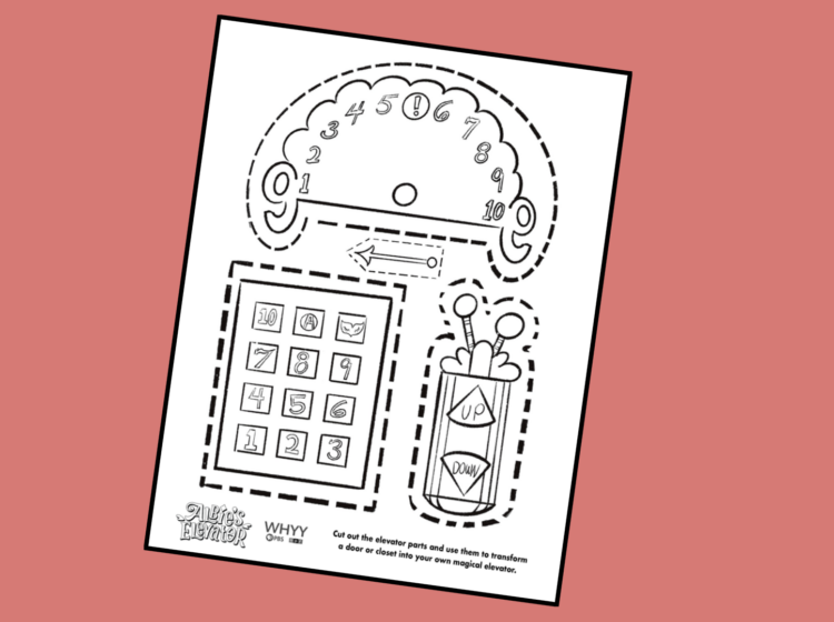 A blank coloring activity sheet on a coral background.