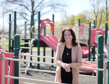 Jane Gaudreau poses for a photograph at Archbishop Damiano School in Westville, New Jersey