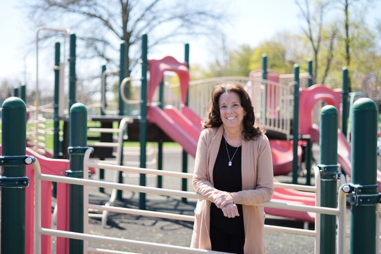 Jane-Gaudreau-2025-04-09 Jane Gaudreau poses for a photograph at Archbishop Damiano School in Westville, New Jersey