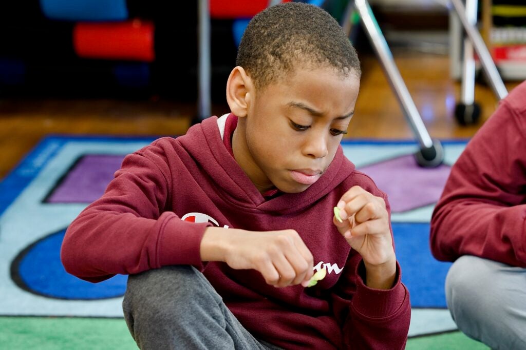 Nyseem Jackson, a student at Emlen Elementary School