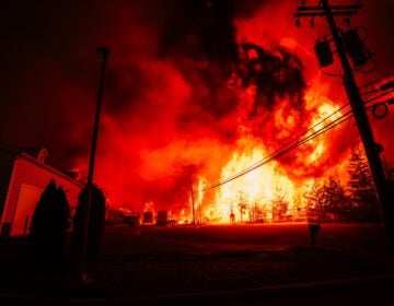 The Jones Road wildfire burns in Ocean County, New Jersey