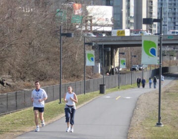 Runners on the Schuylkill River Trail in Philadelphia