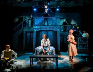 a scene from the Giovanni's Room play being practiced