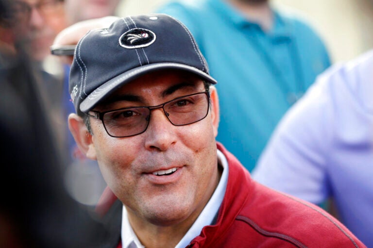 Ruben Amaro In this Feb. 13, 2014, file photo, Philadelphia Phillies' general manager Ruben Amaro Jr. speaks to reporters before a spring training baseball practice in Clearwater, Fla. (AP Photo/Charlie Neibergall)