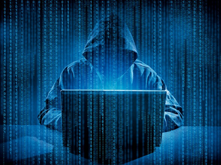Save Download Preview Hacker using laptop. Hacking the Internet.