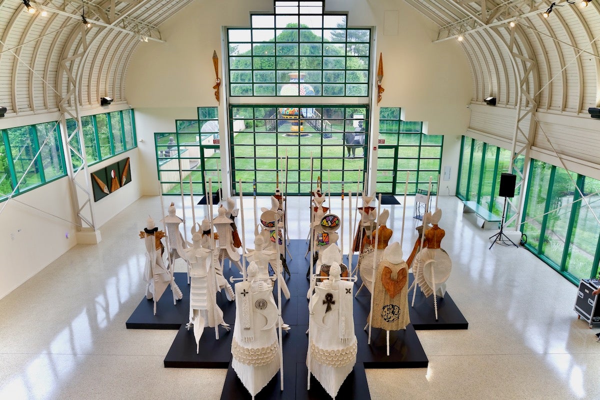2025 05 13-e lee-hamilton nj grounds for sculpture-clifford ward ill make me a world animism from behind Animism sculptures by Clifford Ward