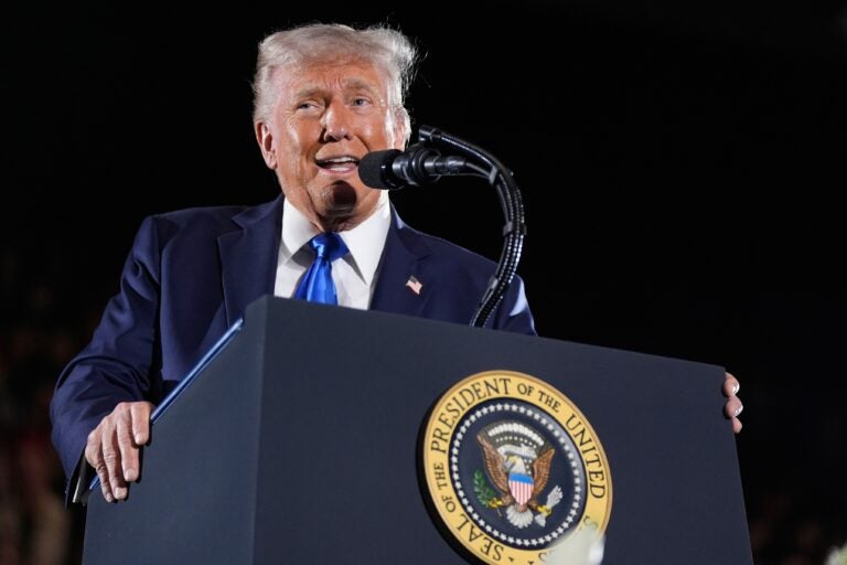 donald-trump-2025-05-01 President Donald Trump gives a commencement address