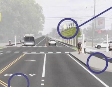 A rendering of PennDOT's plan for Castor Avenue