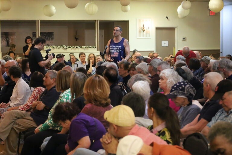 Bucks County residents attending town hall