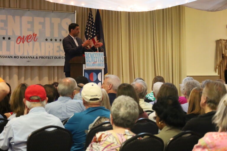 United States Representative Ro Khanna speaking at town hall