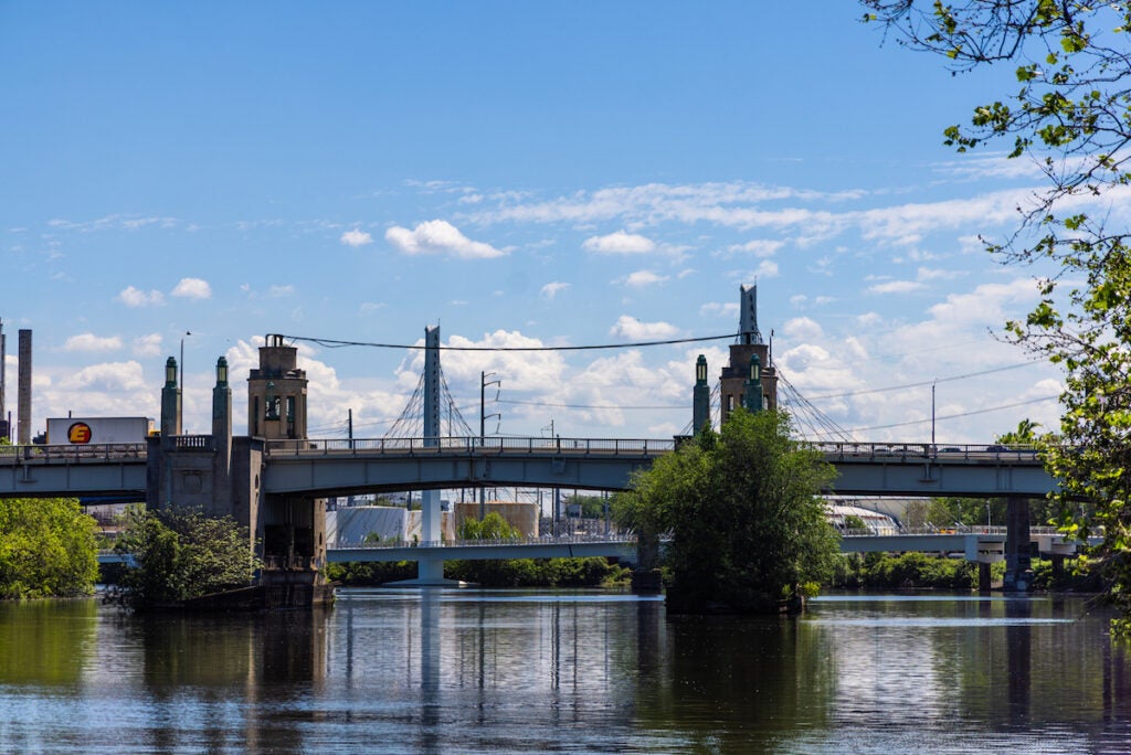 View of the new section of the Schuylkill River Trail