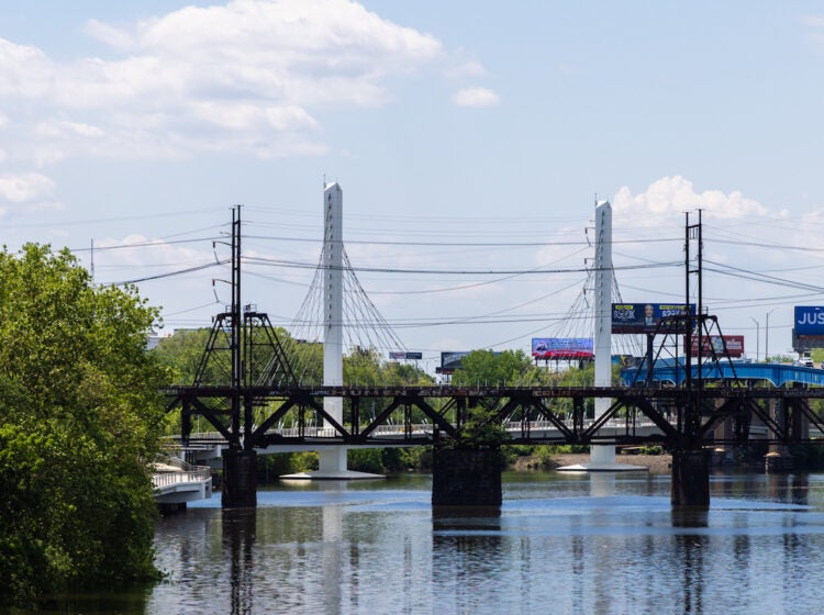 View of the new section of the Schuylkill River Trail