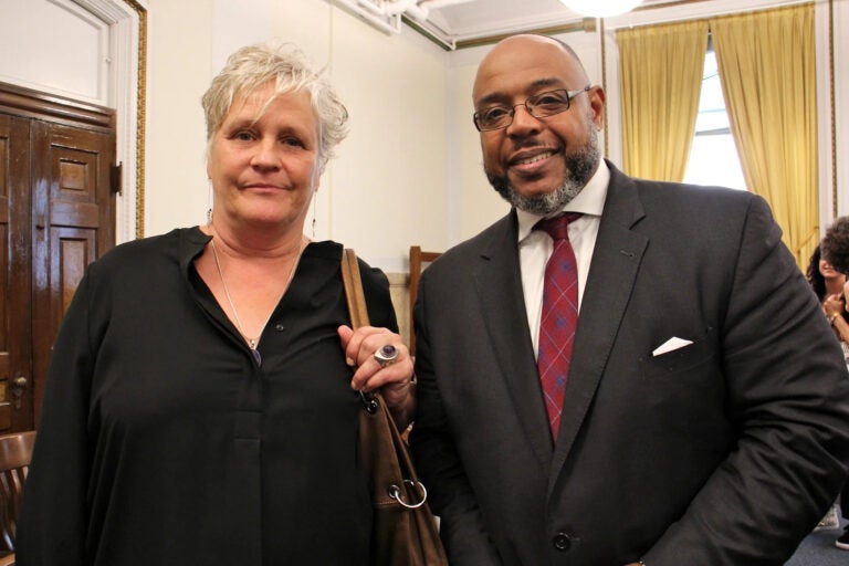 2019-09-10-e-lee-philadelphia-orphans-court-painted-bride-sale-Laurel-Raczka-file Pictured in 2019: Laurel Raczka, executive director of the Painted Bride Art Center, and John Barber, chairman of the board of the nonprofit