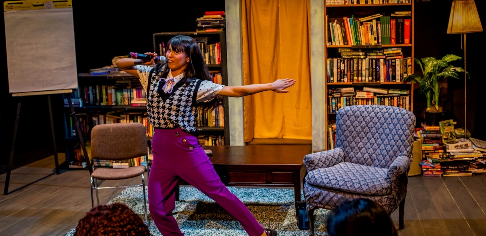 2023 06 06-provided-lexi thammavong-philadelphia louis bluver theatre-meet murasaki shikibu book store manager An actor on stage during a performance