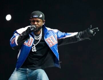 Kendrick Lamar performs at the Super Bowl