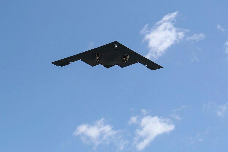 Mideast Wars US Iran Strike A B-2 bomber arrives at Whiteman Air Force Base Mo., Sunday, June 22, 2025. (AP Photo/David Smith)