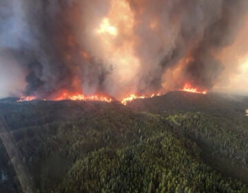 Canadian wildfires burning