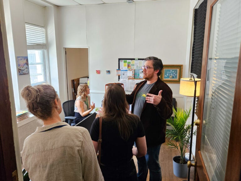 Center-for-Families-and-Relationships-outpatient-mental-health-Helen-Brown-Community-Center-north-philadelphia-2025-5 Ryan Keough leads a tour of the new mental health unit at Project HOME’s Helen Brown Community Center