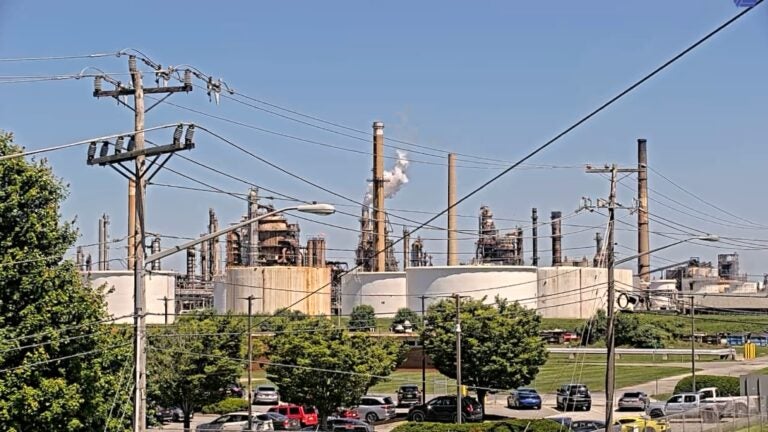 DelDOT-Delaware-City-Refinery-2025-06-02 A screenshot of the DelDOT traffic camera livestream capturing the Delaware City Refinery