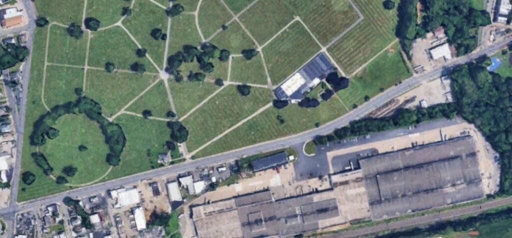 an overhead view the Yeadon industrial park