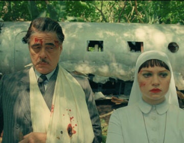 Benicio Del Toro and Mia Threapleton