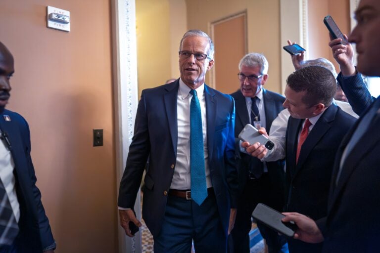 John-Thune-2025-06-27 John Thune arrives to a meeting