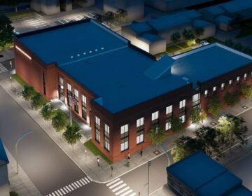 A rendering of an overhead view of the proposed 22nd Police District
