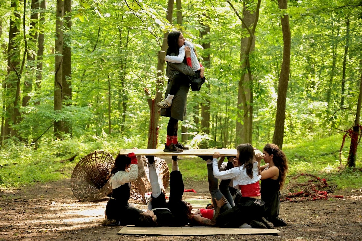 2025 06 11-e lee-philadelphia schuylkill center-experimental dance performance terra board Dancers perform in the woods of the Schuylkill Center