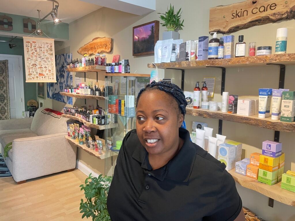 Gretchen Cirwithian inside a store