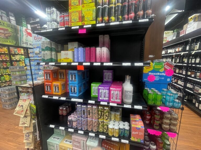 infused-drinks-delaware-c-barrish-2025-06-17 Several rows of beverages on display in the store