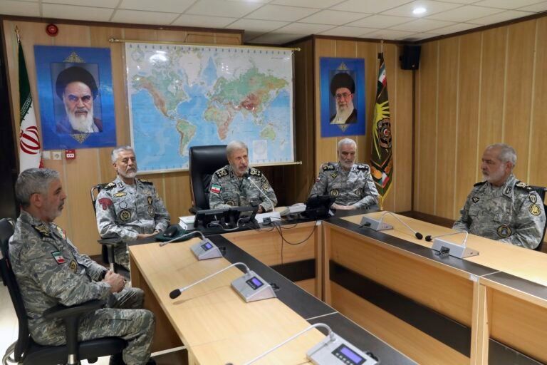 APTOPIX Iran Israel Mideast Wars Iranian Army generals