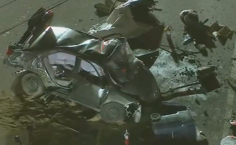 montgomery-county-crash-teens-killed-2025-06-03-6abc a crashed vehicle in the street