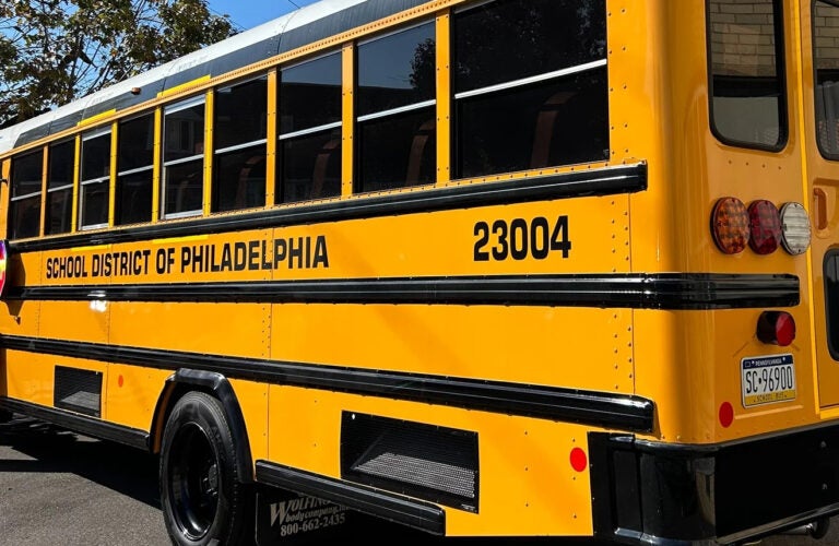 philadelphia-school-bus-file An electric school bus parked