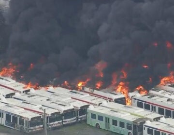 Several SEPTA buses on fire