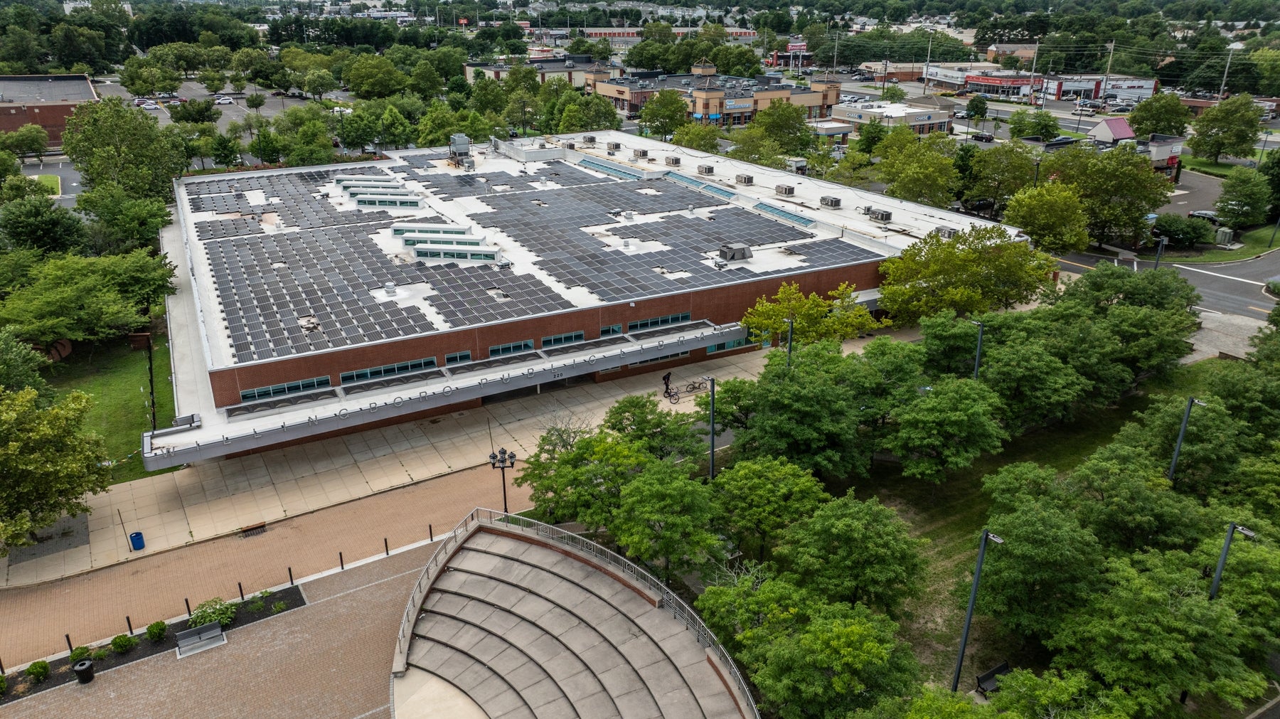 an. aerial view of the Willingboro Public Library