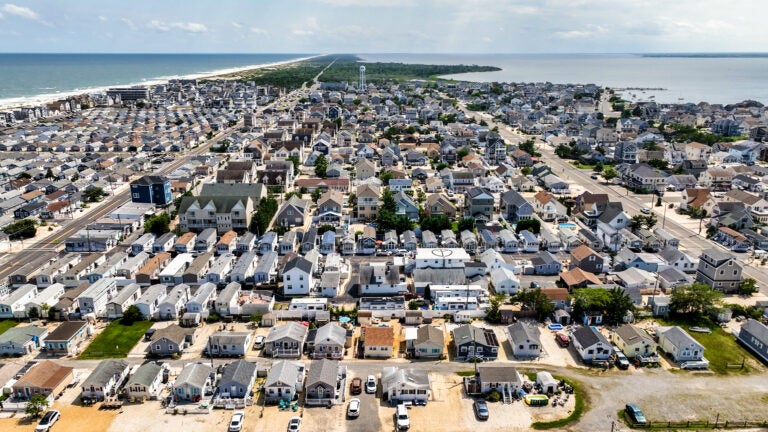 An aerial view of Seaside Park, New Jersey