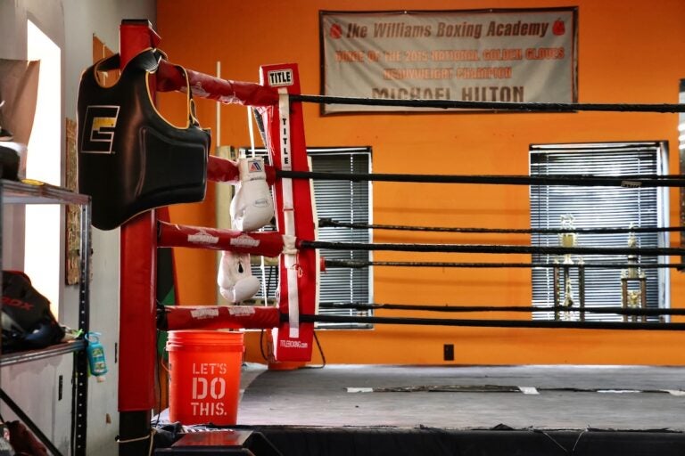 Boxing ring at the Ike Williams Boxing Academy