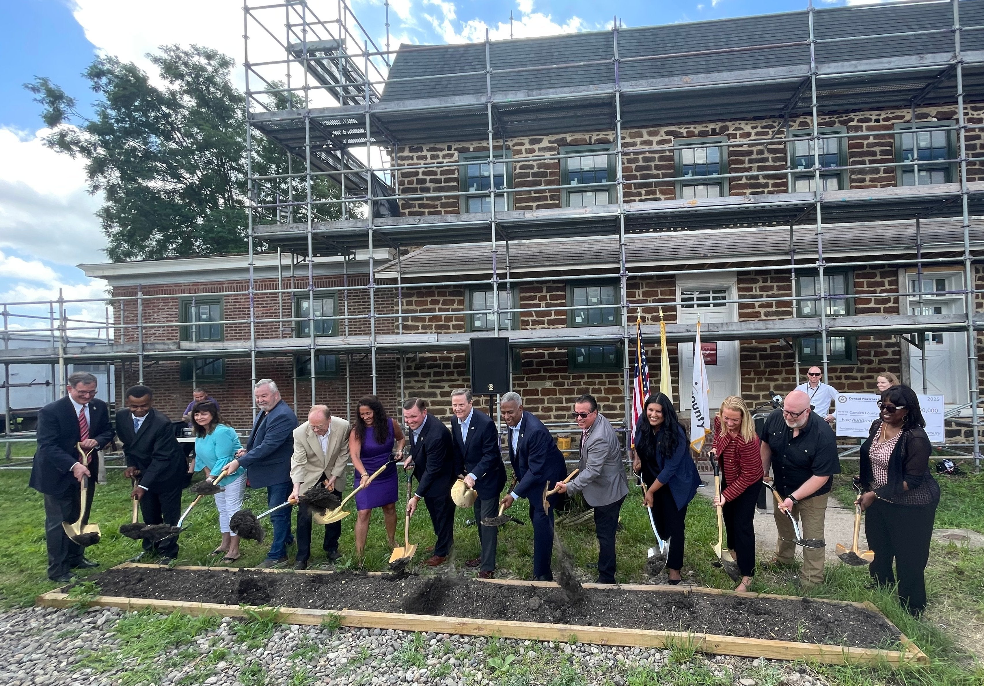 Officials ceremoniously break ground on the Benjamin Cooper Tavern restoration