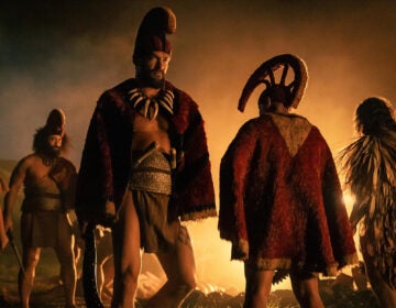 Jason Momoa and Siua Ikale'o in Chief of War