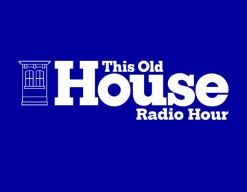 A logo for This Old House radio show. The background is a deep blue purple. 