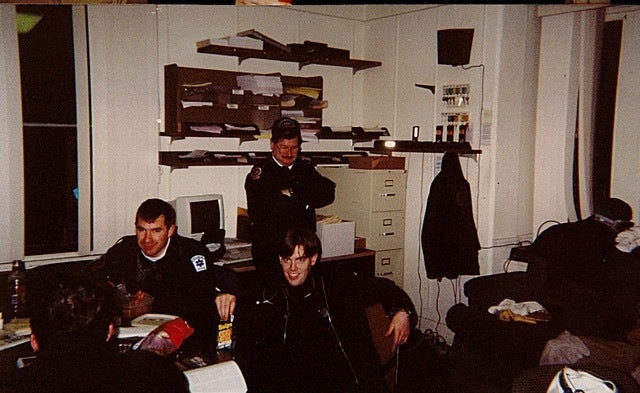 Keystone paramedics Drew Duckworth, Mike McKay, AC Larry Worrilow waiting for an emergency call. (Courtesy of retired Crozer Health paramedic Dave Marcantuno)