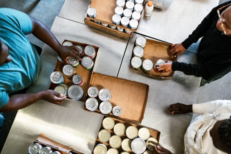 Community Care At Local Food Bank food bank volunteers