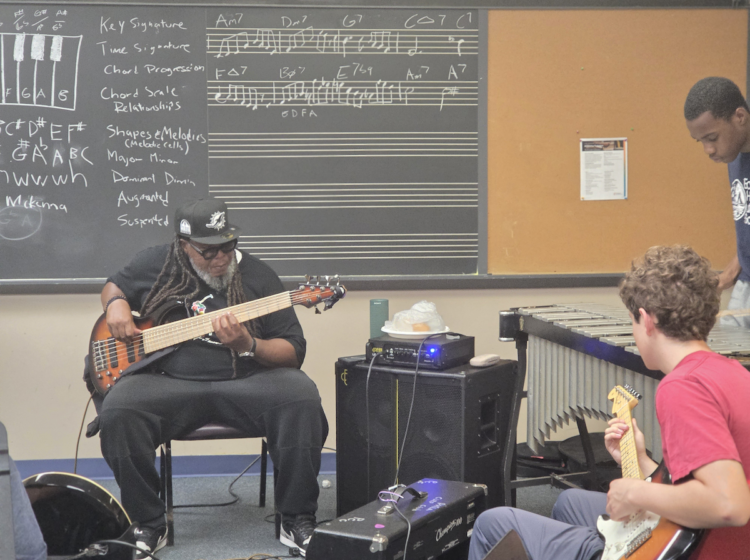 John Toney leading youth summer jazz session