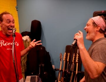 Dito van Reigersberg (left), who performs as Martha Graham Cracker, and David Sweeney