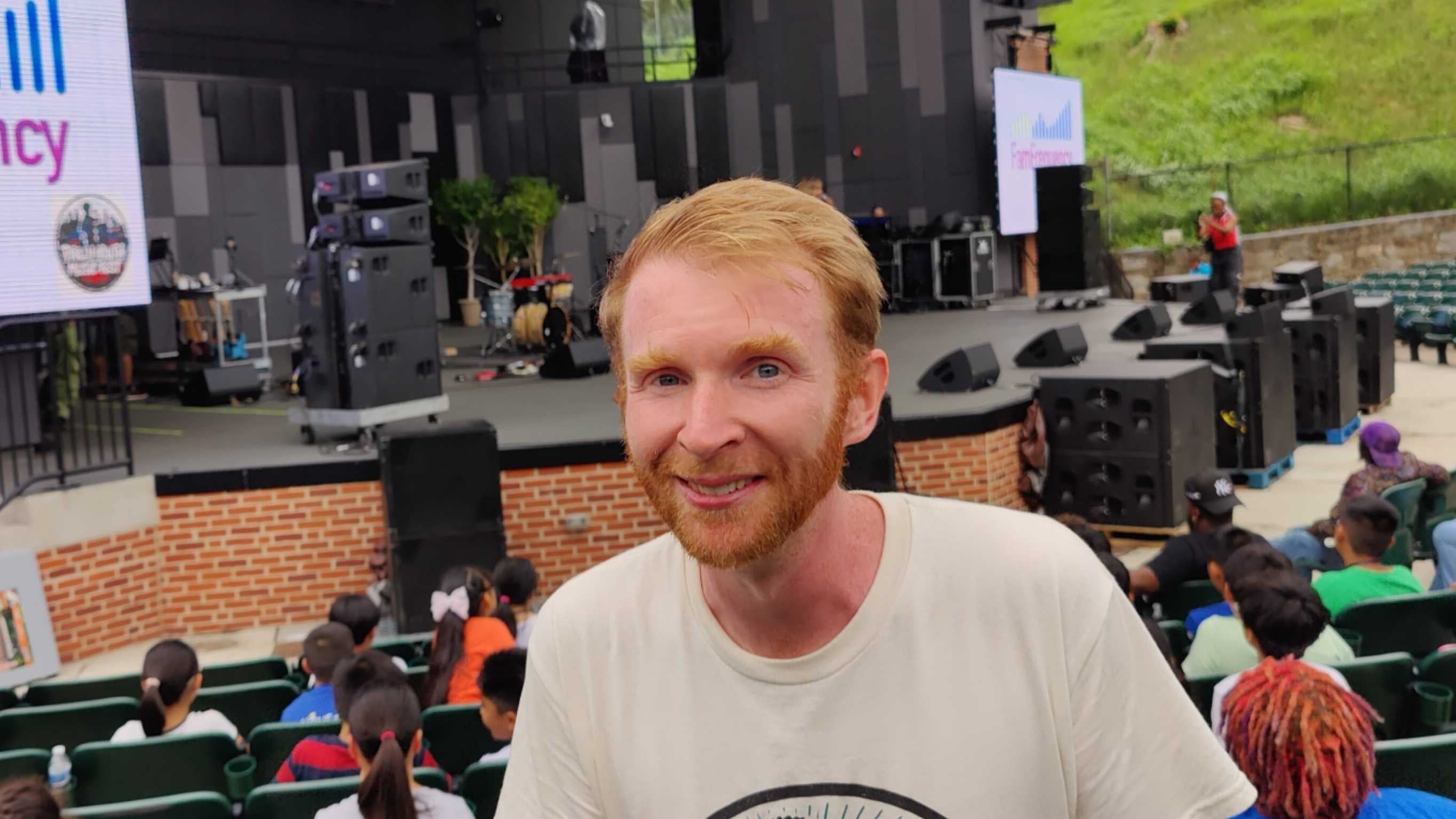 Matthew Kerr smiles at Philly Youth Music Fest 2025