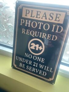 Photo ID sign