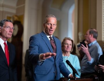 Senate Majority Leader John Thune and other Senate Republicans