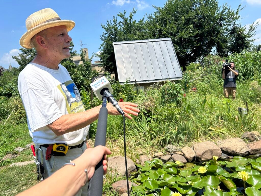 Joe Revlock describes the koi pond